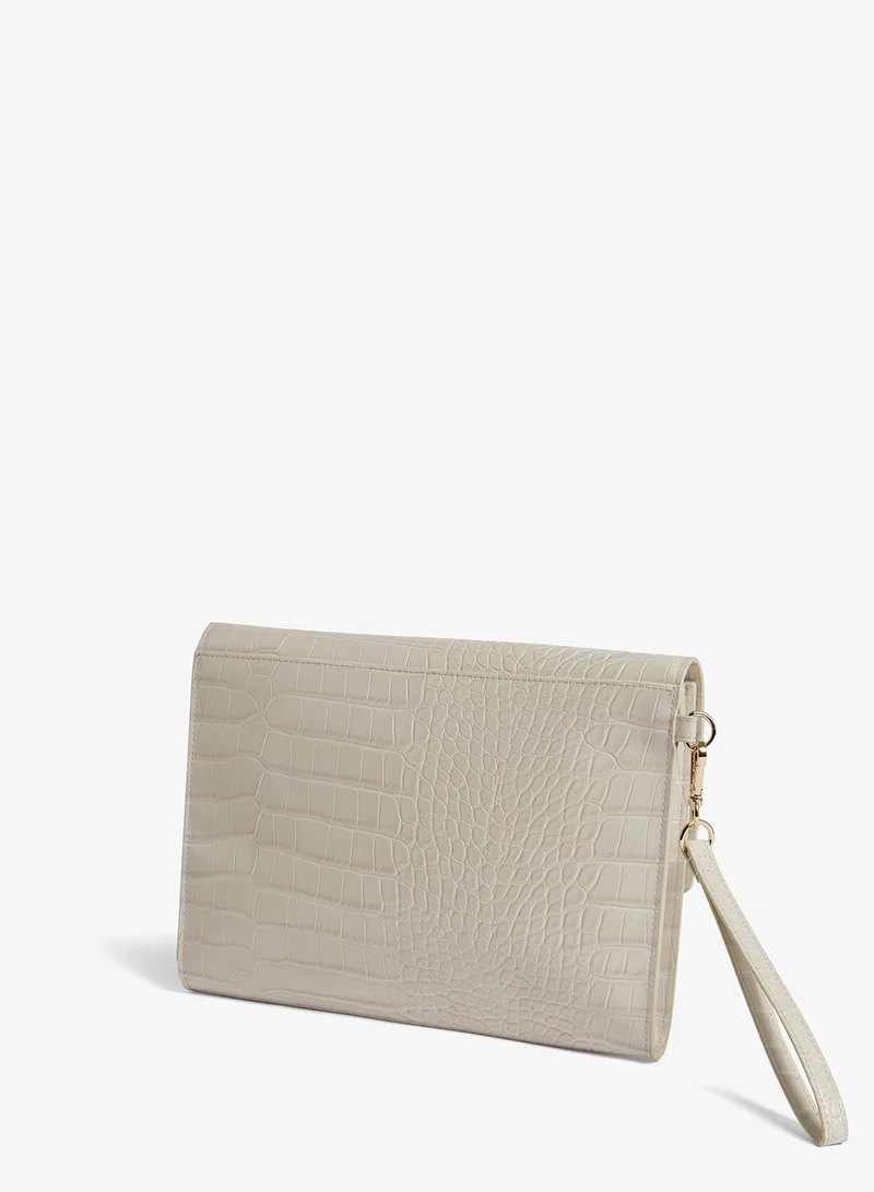 تيد بيكر Wesslie Croc Effect Icon Envelope Pouch