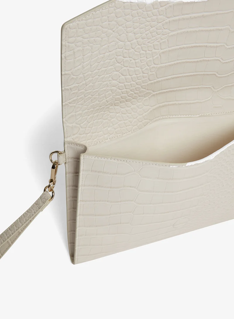 Ted Baker  Wesslie Croc Effect Icon Envelope Pouch for Women | Best Price UAE