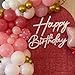 MASTRON Happy Birthday Sign for Backdrop Glitter Felt Happy Birthday Letter Sign for Balloon Arch Birthday Party Balloon Arch Backdrop Decorations for Birthday Party Baby Shower Rose Gold - Image 3