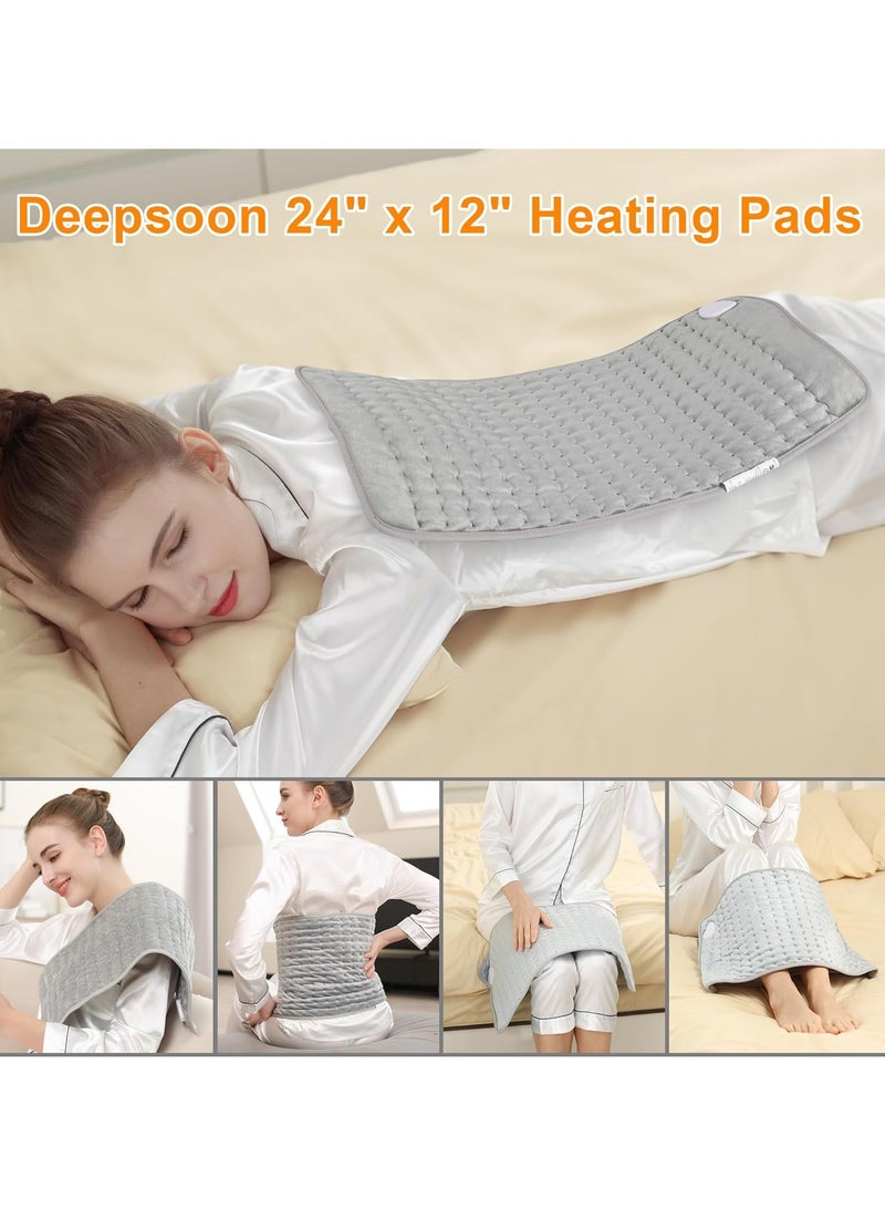 Generic Heating Pad Electric Heating Pads for Back Neck Abdomen Moist Heating Pad for Shoulder Knee Arms Legs Dry/Moist Heat & Auto Shut Off  - Image 3