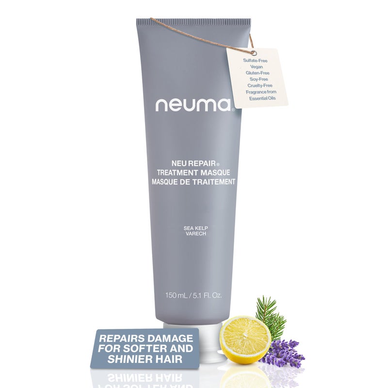 Neuma Neu Repair Treatment Masque 5.1 Fl. Oz. Repair Hair Mask for Damaged Hairâ€“ Restores, Strengthens, Softens, Smooths, Nourishes, Revives, Protects, Lemon, Lavender & Fir Needle Scent - Image 1