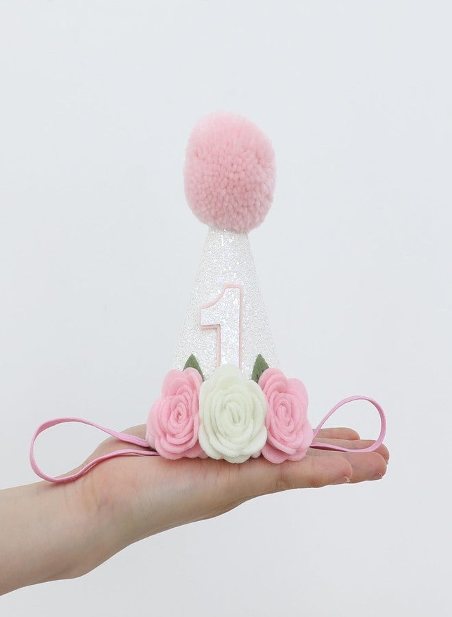 DCJHFJ Wild Flower 1st Birthday Little One Floral Hat for Girl First Birthday Party Decoration - Image 3