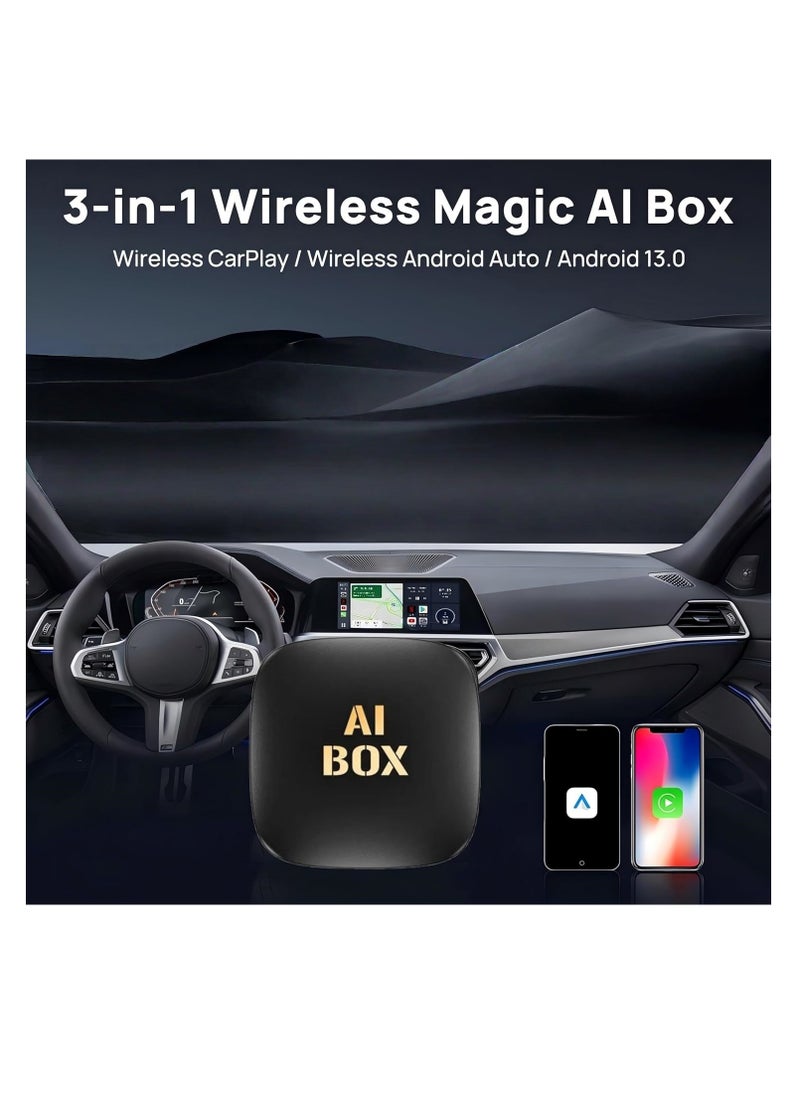 Generic Android 13 CarPlay Smart Ai Box 2+32G Wireless Auto Adapter For Netflix For YouTube car intelligent systems  - Image 4