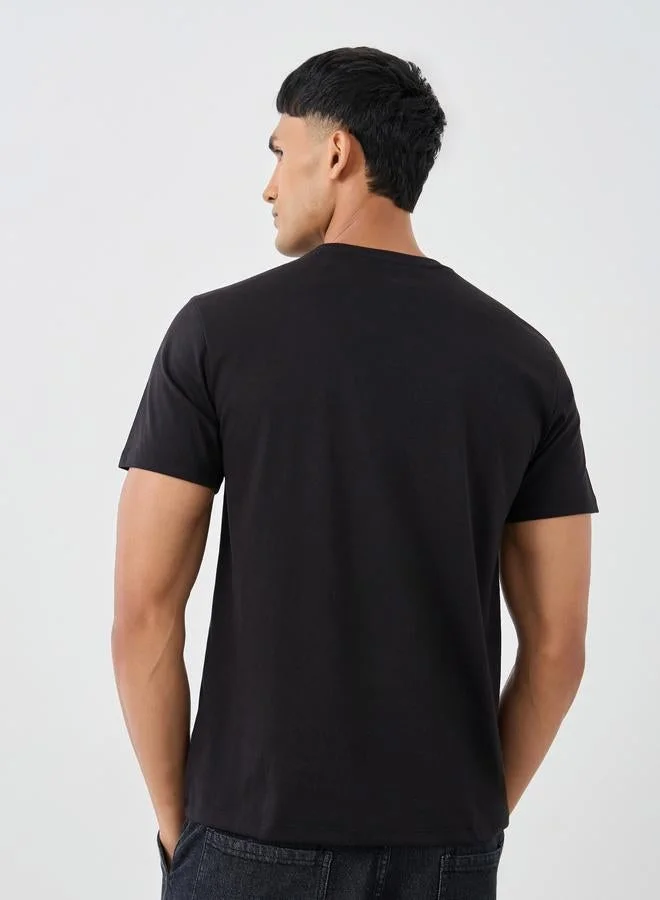 Styli multicolour Pack of 2 - Cotton Rich Crew Neck Regular Fit T-Shirt for Men | Best Price UAE