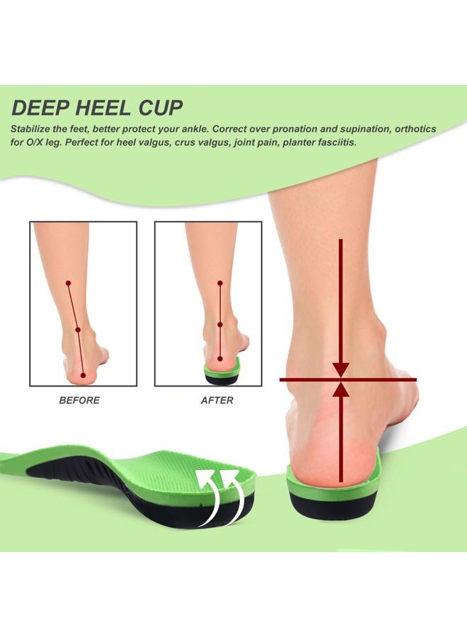 Bacophy Kids Orthotic Arch Support Insoles, Plantar Fasciitis Cushioning Shoe Inserts, Shock Absorption Velvet Surfaces Deep Heel Cup Chinldren Inner Soles for Flat Feet (17.5 cm) - Image 5