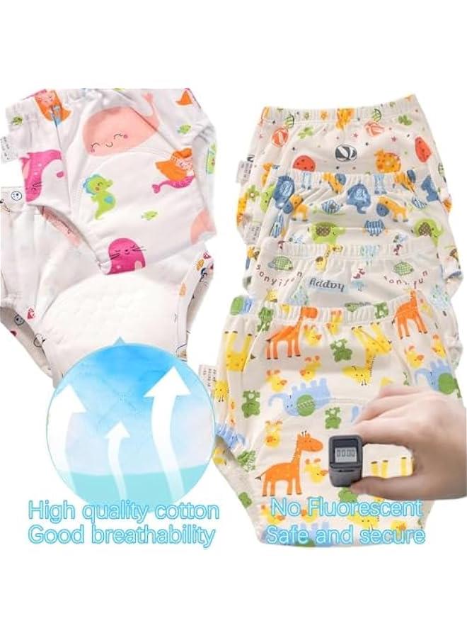 سراويل تدريب قابلة لإعادة الاستخدام، ملابس داخلية قوية الامتصاص للأطفال الصغار من 12-19 كجم (0-4 سنوات) 6 طبقات من القطن جيد التهوية للأولاد والبنات الصغار من الجنسين، عبوة من 6 قطع - Image 5