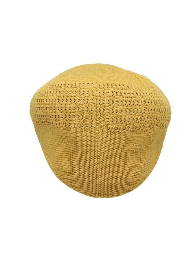WITHMOONS Mesh Classic Newsboy Ivy Flat Cap Unisex Colorful Lightweight Hat YZ30123 (Yellow) - Image 4