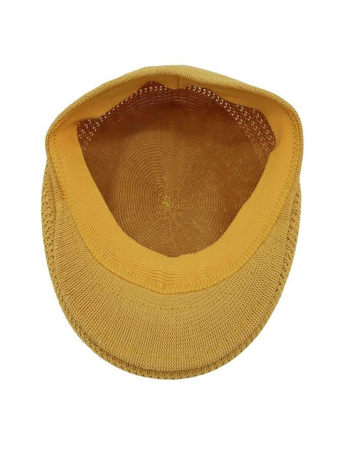 WITHMOONS Mesh Classic Newsboy Ivy Flat Cap Unisex Colorful Lightweight Hat YZ30123 (Yellow) - Image 5