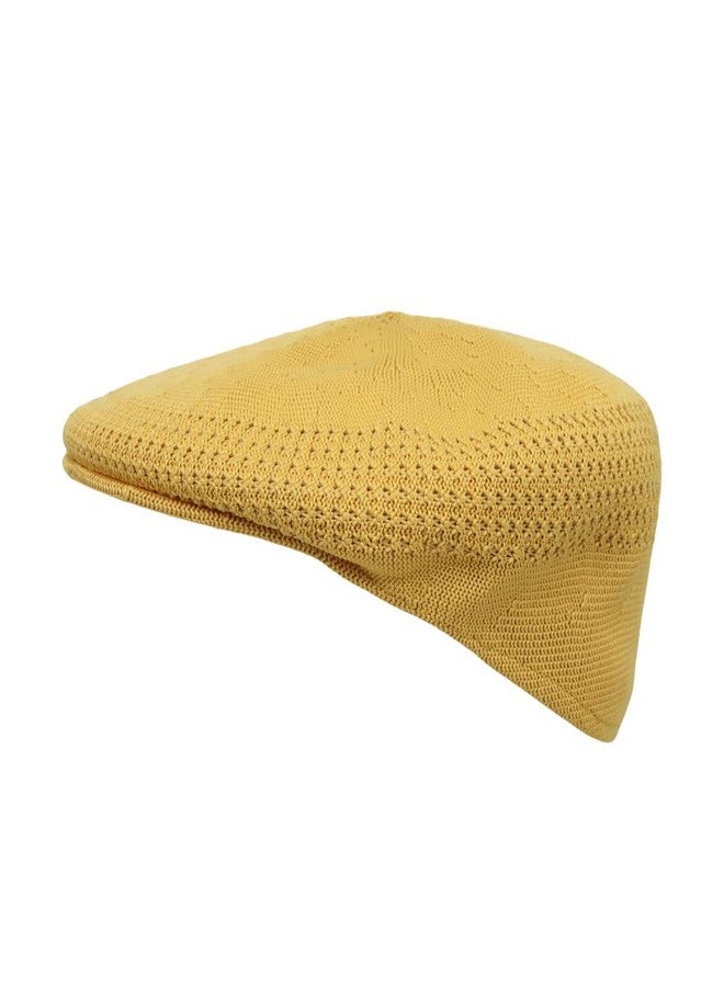 WITHMOONS Mesh Classic Newsboy Ivy Flat Cap Unisex Colorful Lightweight Hat YZ30123 (Yellow) - Image 3