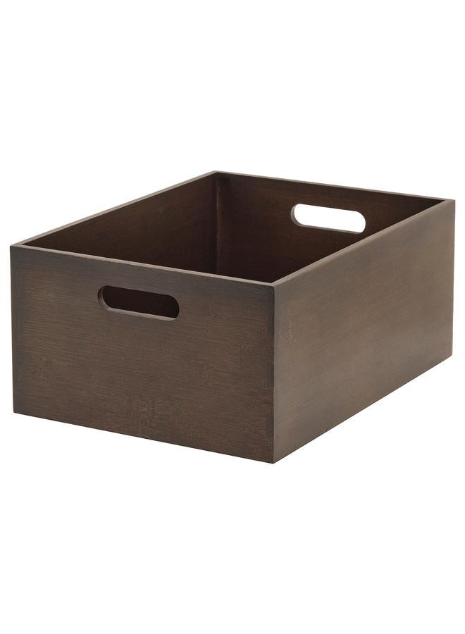 زبون صندوق تخزين، خيزران داكن، 24×32×15 سم - Image 1