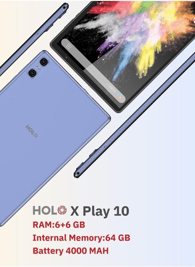 HOLO - Tablet X Play 10 Dual SIM, 64 GB internal memory, 12 GB RAM, 10.1-inch screen, 4000 mAh battery, Wi-Fi, and supports 5G LTE - Image 1