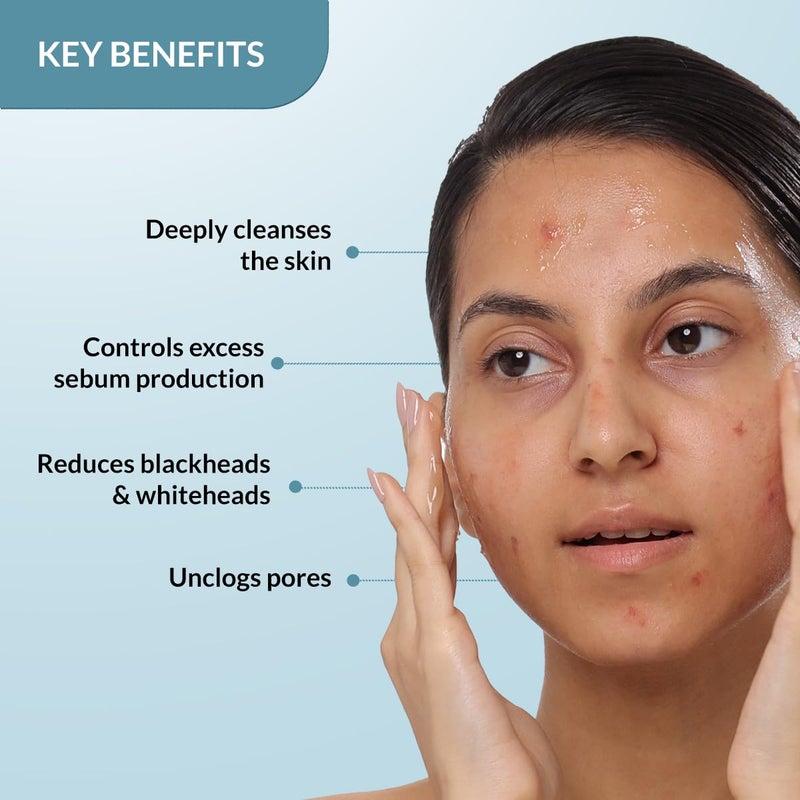 FIXDERMA غسول وجه فيكسرما 2 حمض الساليسيليك للبشرة الدهنية خالي من الكبريتات منظف وجه للبثور أو الحبوب غسول وجه مضاد لحب الشباب للرجال والنساء 60 مل عبوة من 2 - Image 4