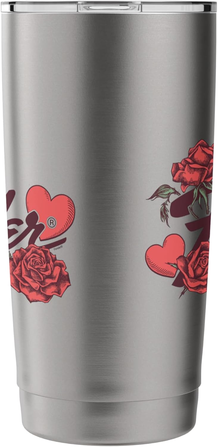 FENDER Fender Valentines Day Roses And Hearts Decorated Logo Stainless Steel Insulated Tumbler  - Image 4