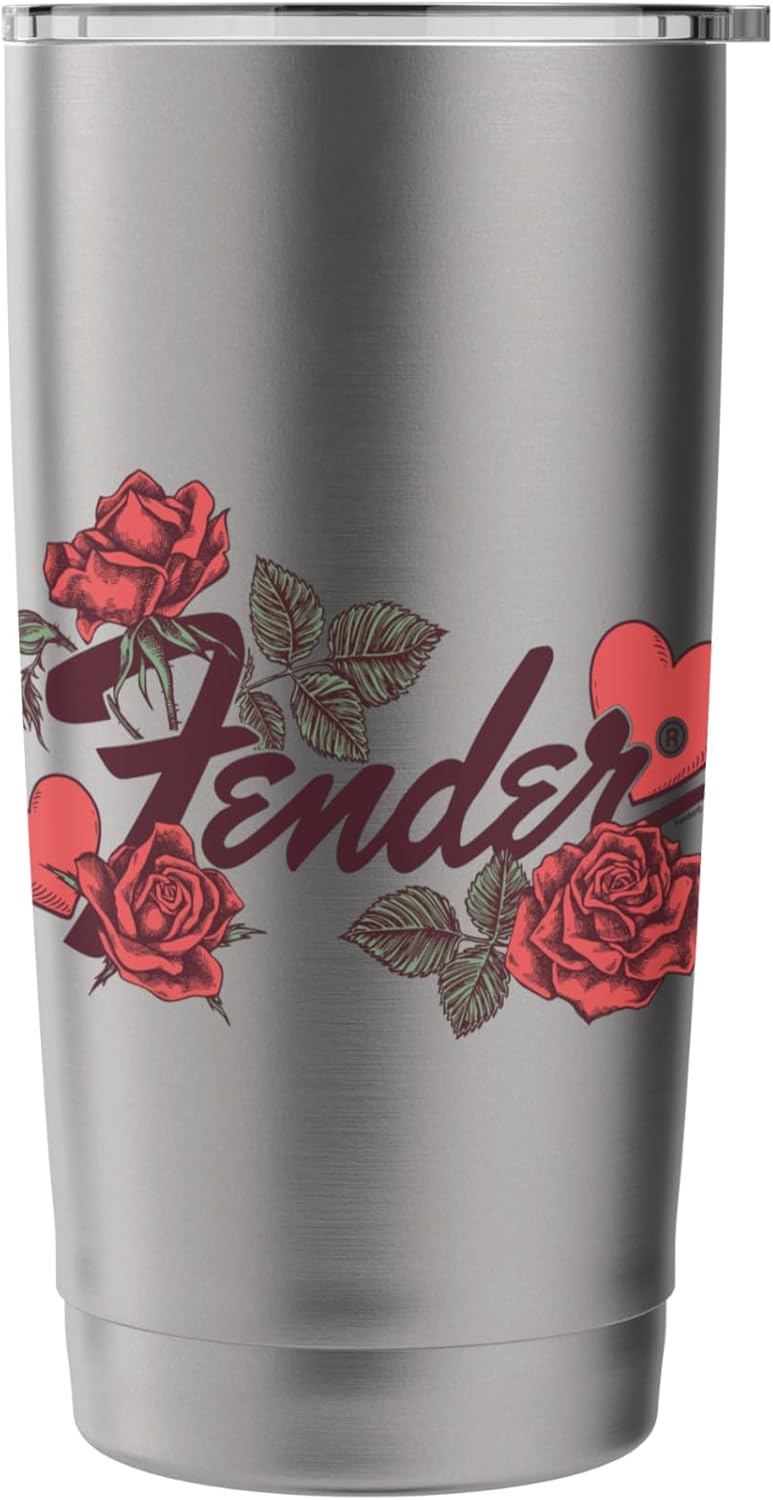 FENDER Fender Valentines Day Roses And Hearts Decorated Logo Stainless Steel Insulated Tumbler  - Image 3