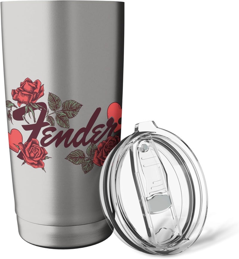 FENDER Fender Valentines Day Roses And Hearts Decorated Logo Stainless Steel Insulated Tumbler  - Image 5