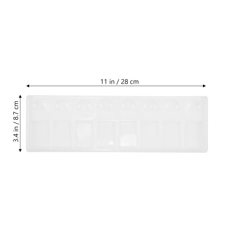 White Plastic Paint Palette 16 Well For Watercolor Mixing With Water Plates Artists Supplies - Image 5