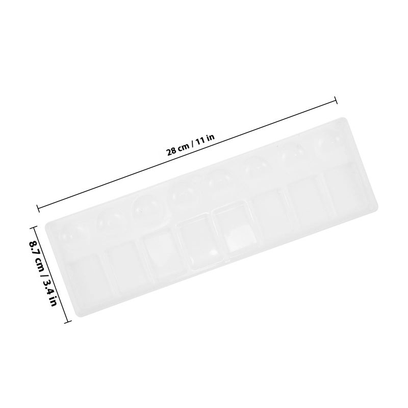 White Plastic Paint Palette 16 Well For Watercolor Mixing With Water Plates Artists Supplies - Image 3