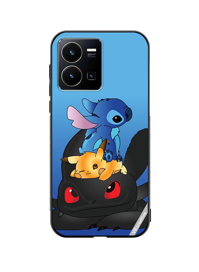 Protective Case Cover For Vivo Y35 Cartoon Mix Design Multicolour