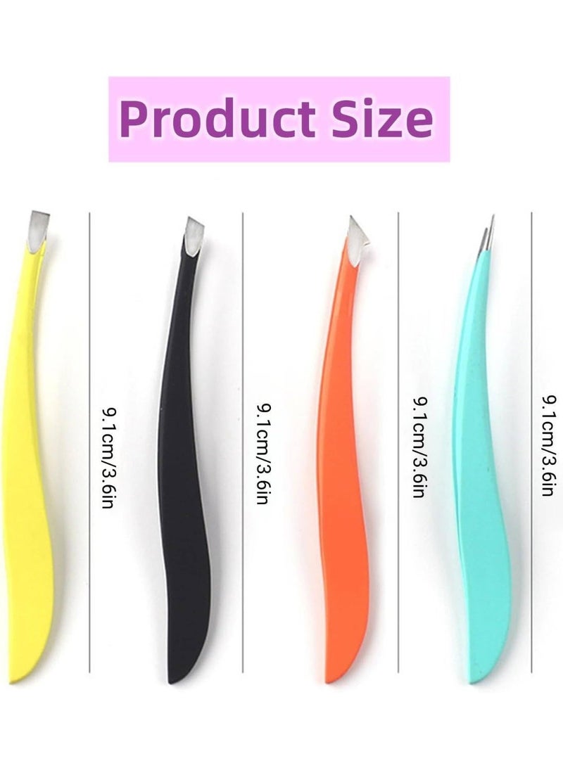 الفولاذ المقاوم للصدأ ملصقات مجموعة للنساء، 4PCs / مجموعة المهنية الحاجب وإزالة الشعر الغير متكاملة لجميع أنواع شعر الوجه، ملصقات الحاجب (4 أنواع مختلفة) - Image 2