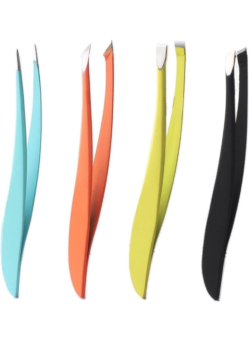 الفولاذ المقاوم للصدأ ملصقات مجموعة للنساء، 4PCs / مجموعة المهنية الحاجب وإزالة الشعر الغير متكاملة لجميع أنواع شعر الوجه، ملصقات الحاجب (4 أنواع مختلفة) - Image 1