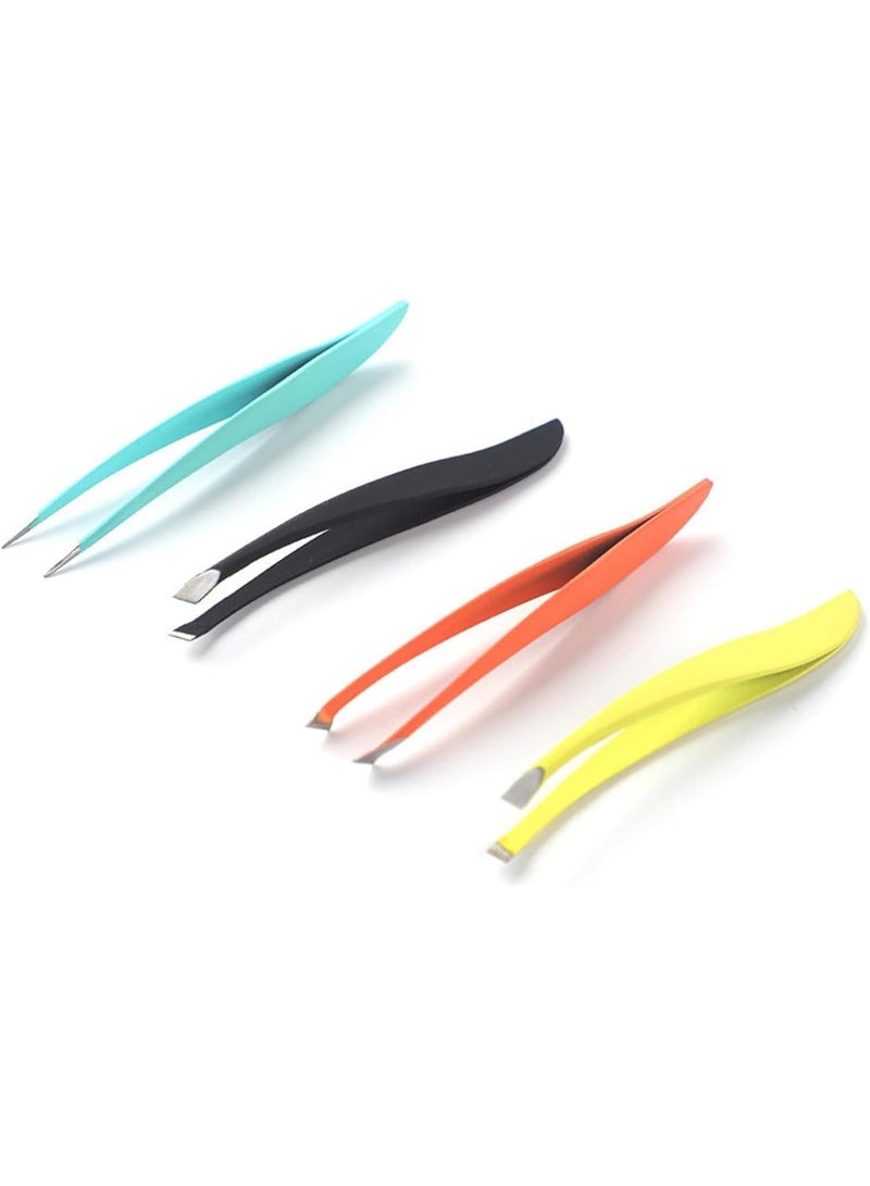 الفولاذ المقاوم للصدأ ملصقات مجموعة للنساء، 4PCs / مجموعة المهنية الحاجب وإزالة الشعر الغير متكاملة لجميع أنواع شعر الوجه، ملصقات الحاجب (4 أنواع مختلفة) - Image 5