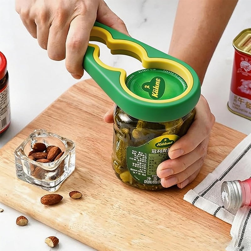 GZLT Jar Opener for Seniors with Arthritis,Jar Opener for Weak Hands,5-in-1 Bottle Opener,4-in-1 Can Opener… (Green) - Image 2