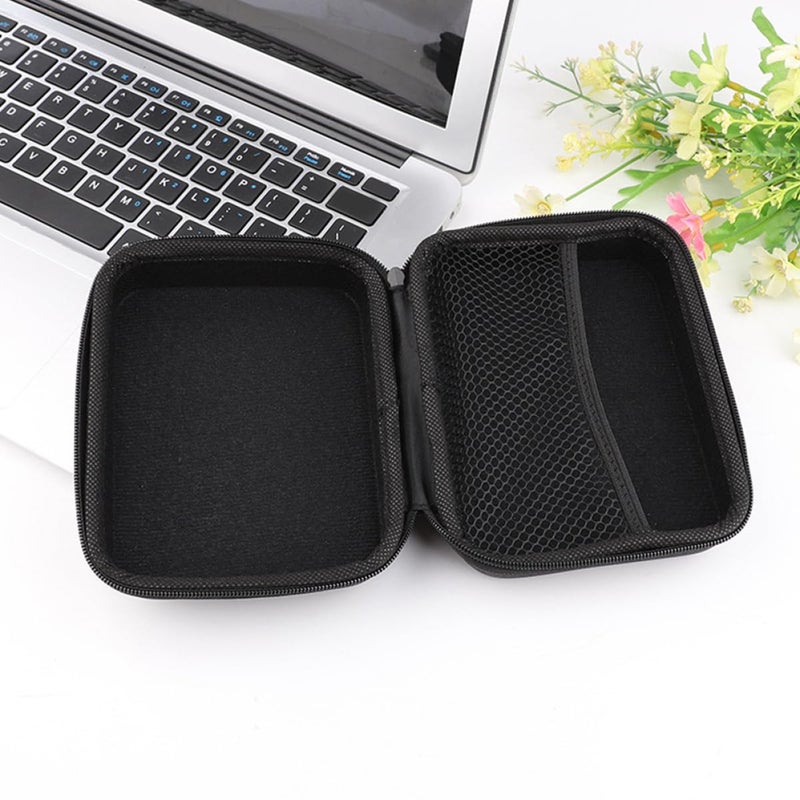 Large Capacity Hard EVA Cable Storage Bag with Zipper Black Rectangular Case - Image 3