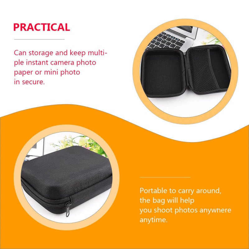 Large Capacity Hard EVA Cable Storage Bag with Zipper Black Rectangular Case - Image 5