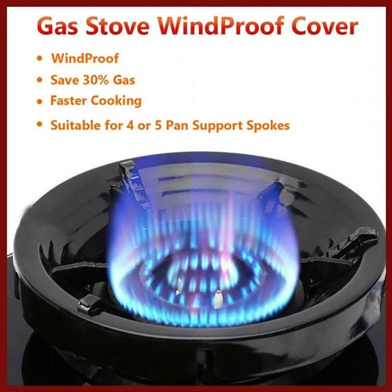 CRAZYABBS fire windproof gas saver burner stand gas saver jali ring gas energy saver stand gas saver protecter flame suitable for all gas stove Open 2 - Image 5