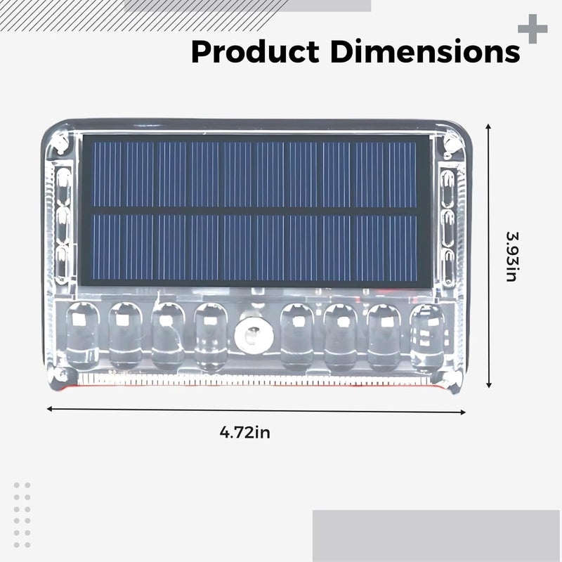 Multicolor Streamer Solar Powered Tail Light For Trucks, Led With White Ground Light, Strong Attachment Base, Touch Control, No Wiring - Image 2