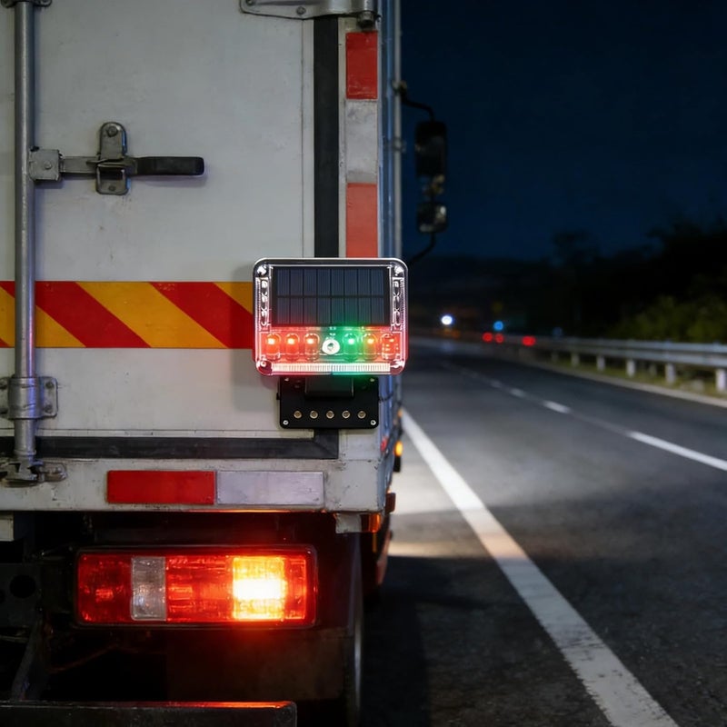 Multicolor Streamer Solar Powered Tail Light For Trucks, Led With White Ground Light, Strong Attachment Base, Touch Control, No Wiring - Image 4