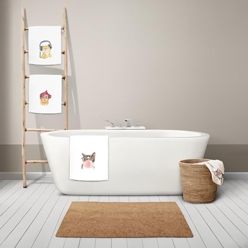 kunlisa Funny Cat Kitchen Hand Towels,Cat Mom Lover Lady Gifts for Women,Cute Hand Towels for Bathroom Kitchen Decor,16x24 Inch Set of 4 - Image 4