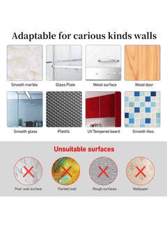 ماركة غير محددة 30 PCS Adhesive Hooks Wall, for Hanging Reusable Seamless Hooks 33LB(Max), Waterproof Bathroom Kitchen Heavy Duty Self Adhesive  - Image 5