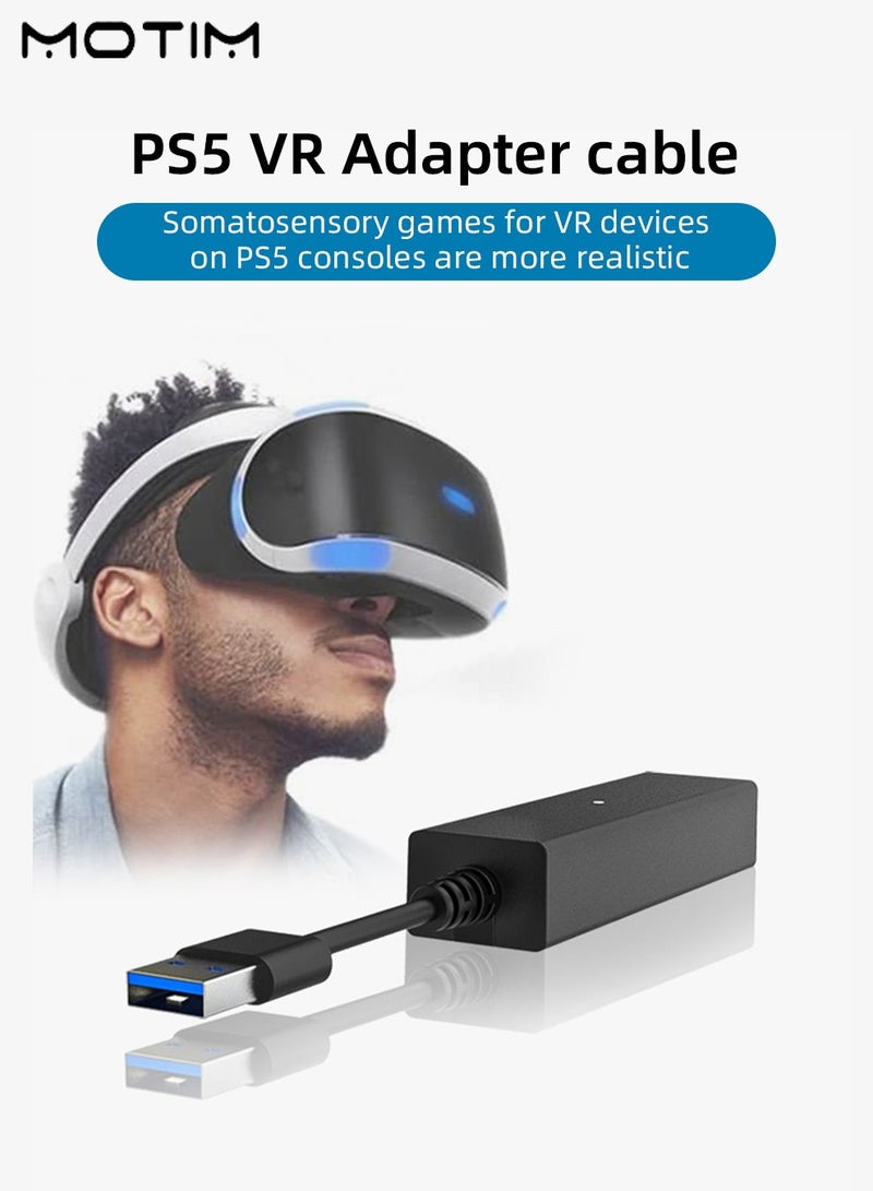 Motim Camera Adapter for PS5 USB 3.0 Cable, PS5 VR Adapter, Mini Playing on PSVR to Converter Cable, VR Games Accessories, Black - Image 3