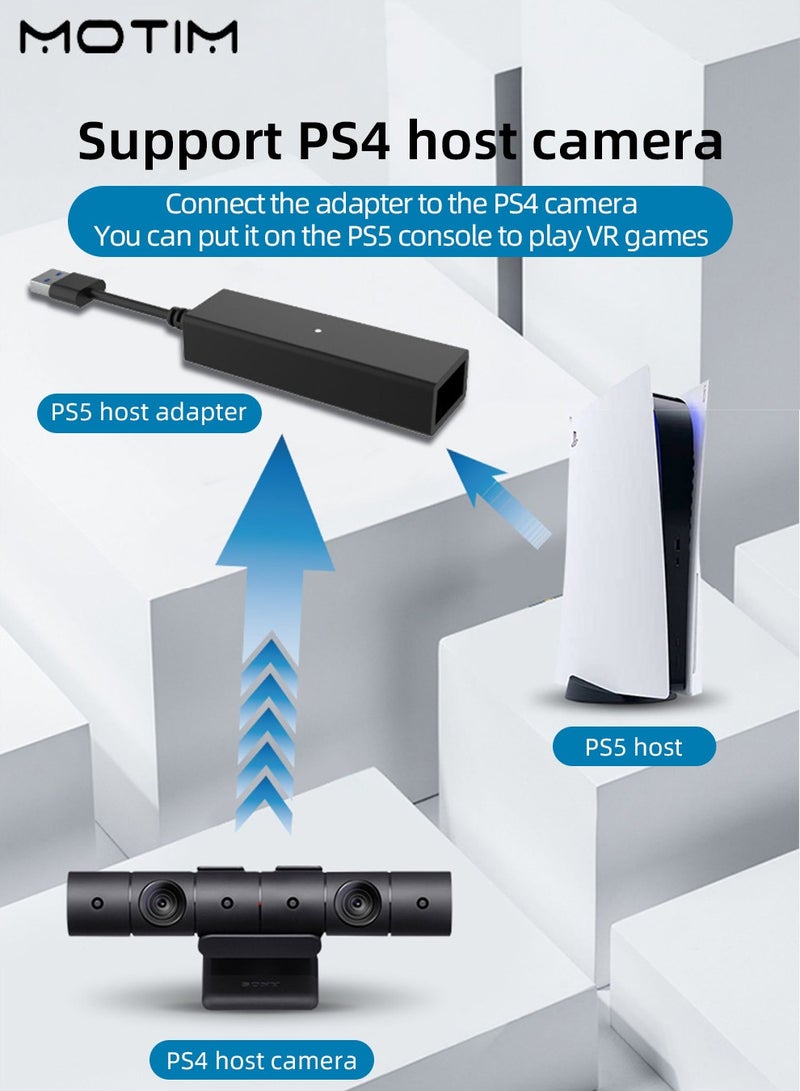 Motim Camera Adapter for PS5 USB 3.0 Cable, PS5 VR Adapter, Mini Playing on PSVR to Converter Cable, VR Games Accessories, Black - Image 5