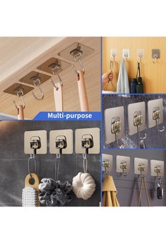 ماركة غير محددة 30 PCS Adhesive Hooks Wall, for Hanging Reusable Seamless Hooks 33LB(Max), Waterproof Bathroom Kitchen Heavy Duty Self Adhesive  - Image 4