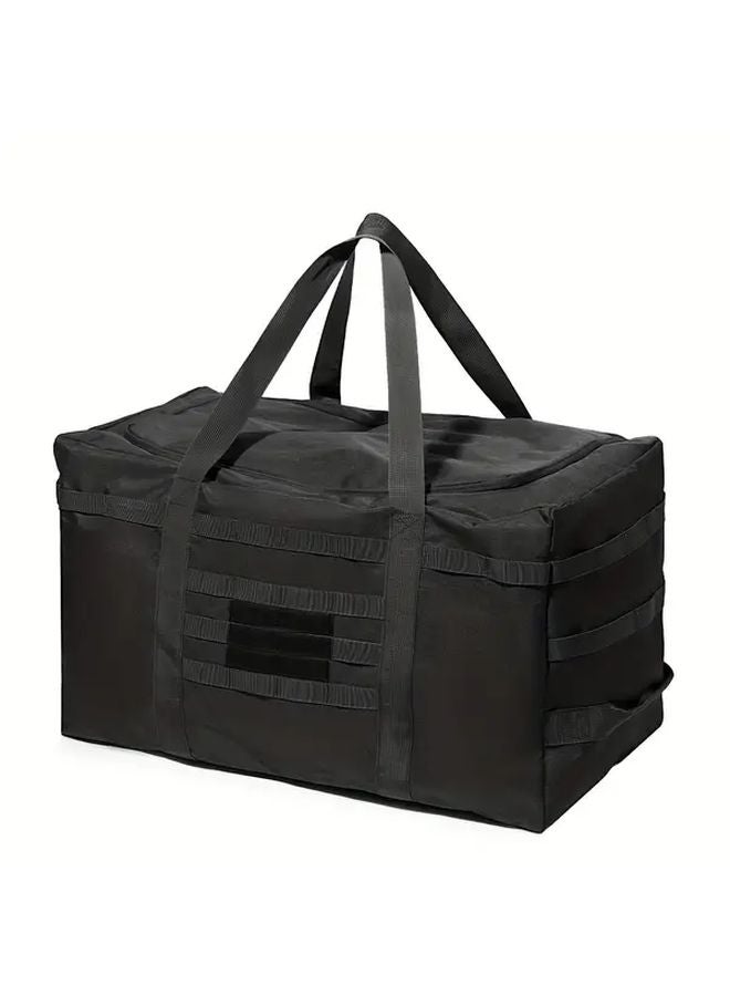 Large Black Tactical Duffel Bag Durable Oxford Fabric Multiple Compartments for Outdoor Travel Camping Hiking - Image 1