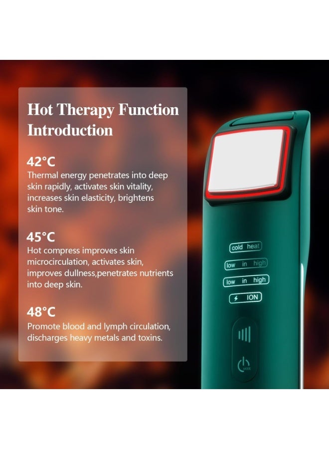 SYOSI Microcurrent Face Massager for Anti-Aging, Cold & Hot Compress Facial Device, Wrinkle Lifting and Firming, Skin Rejuvenation Tool for Home Use, Anti-Aging Rejuvenation Skin Care Tool Home Use - Image 4