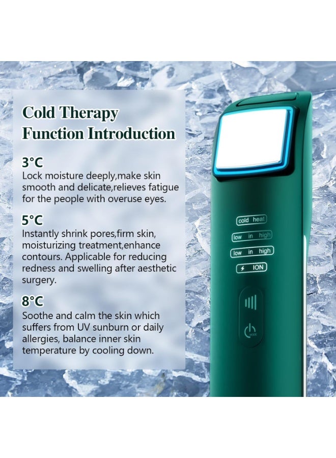 SYOSI Microcurrent Face Massager for Anti-Aging, Cold & Hot Compress Facial Device, Wrinkle Lifting and Firming, Skin Rejuvenation Tool for Home Use, Anti-Aging Rejuvenation Skin Care Tool Home Use - Image 3