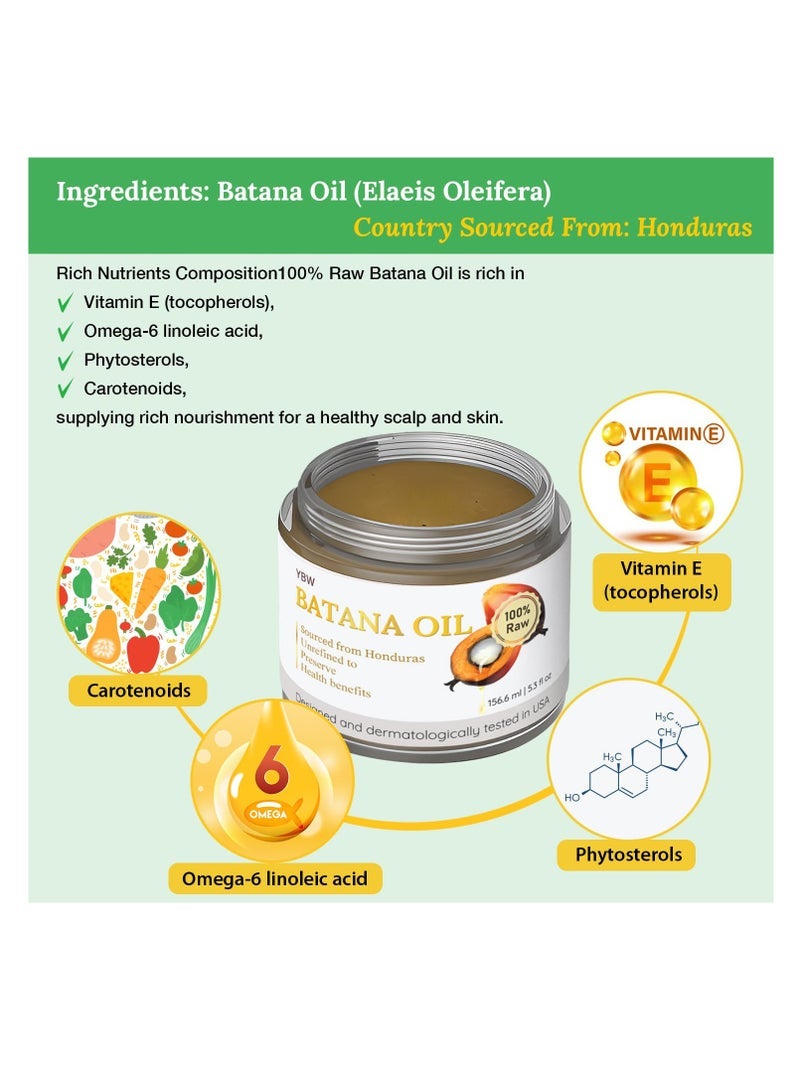 YBW 100% Natural, Unrefined and Organic Batana Oil from Honduras for Hair Growth - Enhances Hair Thickness, Prevents Loss for Men & Women - Image 4