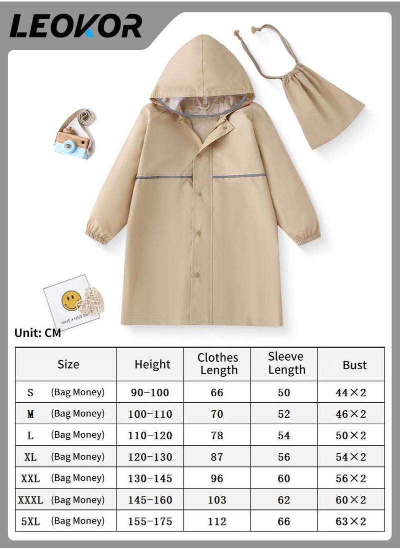 Raincoat,for Kids Portable Rain Coats,with Bag Cover Reusable Rain Poncho,with Hood and Sleeves,for Cycling Travelling Fishing Hiking Camping
