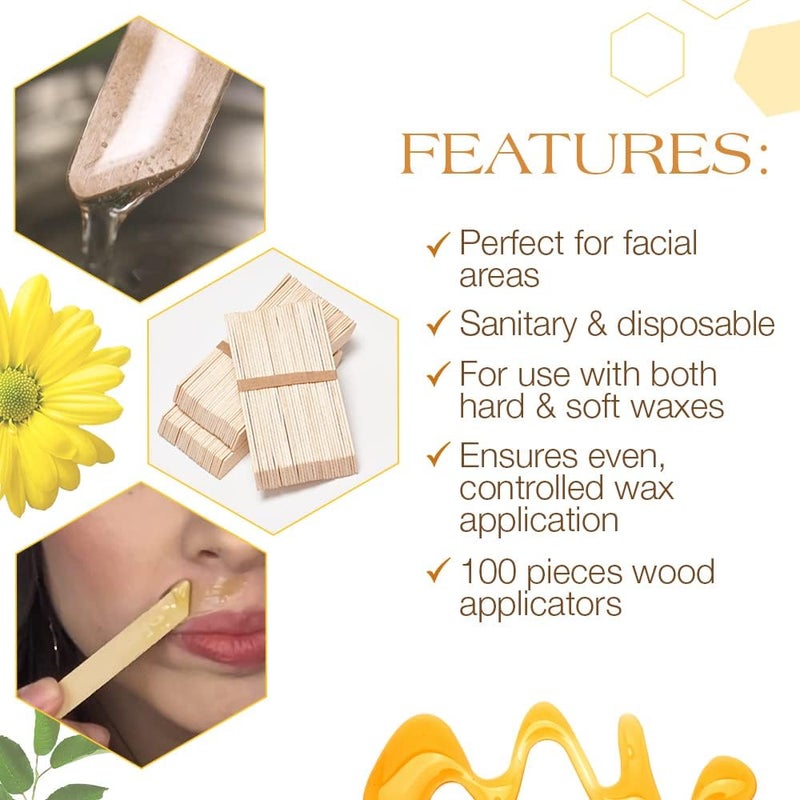 GiGi Small Accu Edge Wax Applicators for Facial Waxing - 100 Count - Image 4
