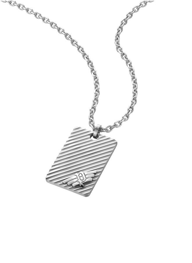 POLICE - Revelry Stainless Steel Gents Necklace With Wing LogoPEAGN0033303 - Image 1