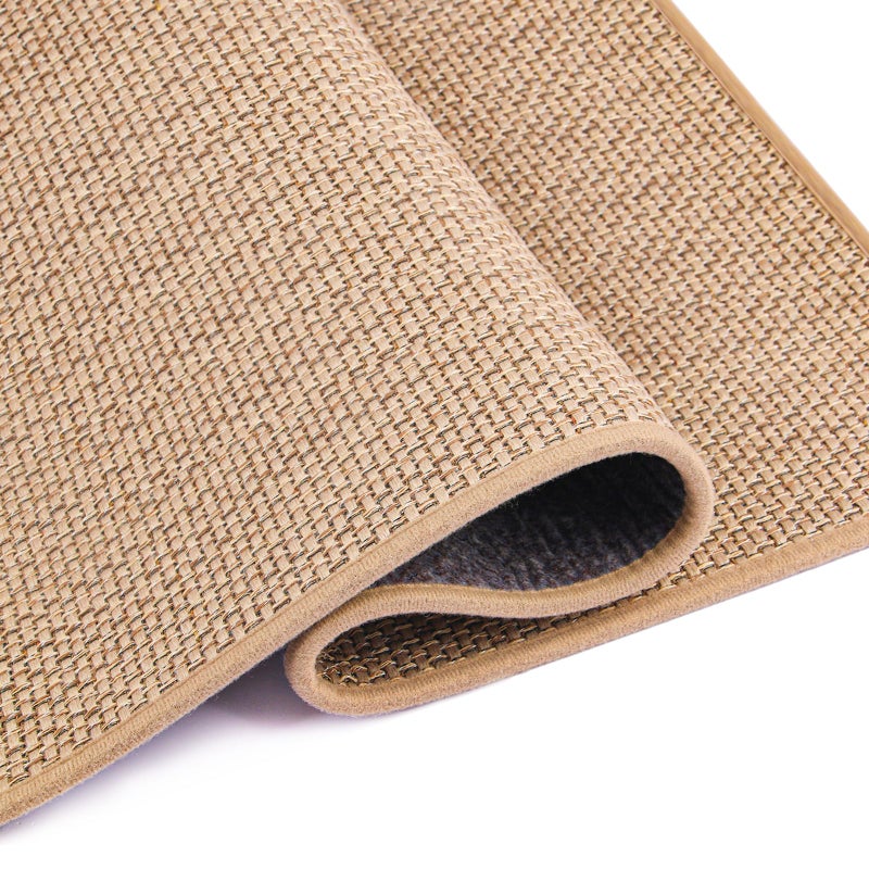 FlowaFoli Stair Landing Rug for Wooden Steps, Stair Mats Non Slip Indoor with Self-Adhesive Stair Treads Landing Mat for Kids Elders and Pets(1Pcs, Beige, 31" * 31") - Image 4