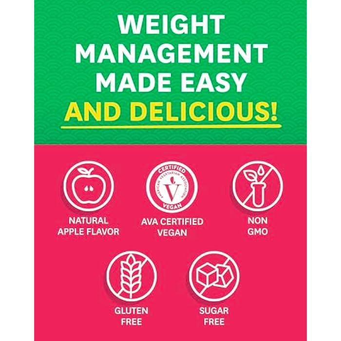 Zenwise Health Green Tea Extract, Apple Cider Vinegar Gummies - Appetite Suppressant for Weight Management with Green Coffee Bean Extract for Metabolism - 60 Count Apple Gummies - Image 4