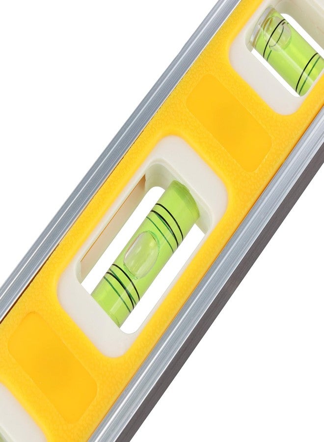 هاكزيون، 14 قطعة، 9 بوصات، مستوى طوربيد مغناطيسي أصفر، أداة مستوى فقاعات بلاستيكية، أداة قياس مستوى الروح مع فقاعات 45/90/180 درجة للقياسات - Image 3