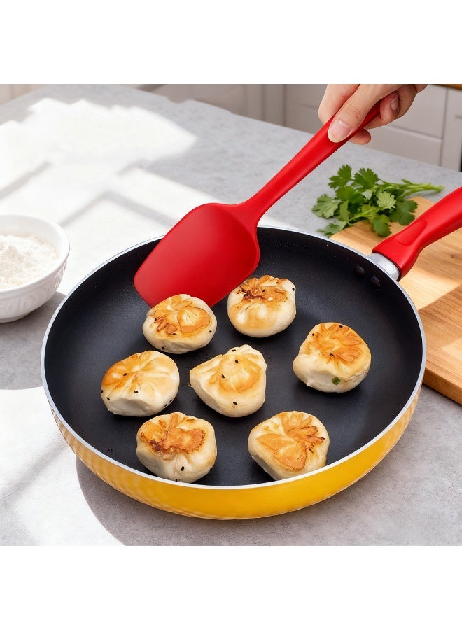 مجموعة من 6 ملاعق، ملاعق سيليكون مقاومة للحرارة ومقاومة للالتصاق للاستخدام في المطبخ للطهي والخبز والخلط - Image 2