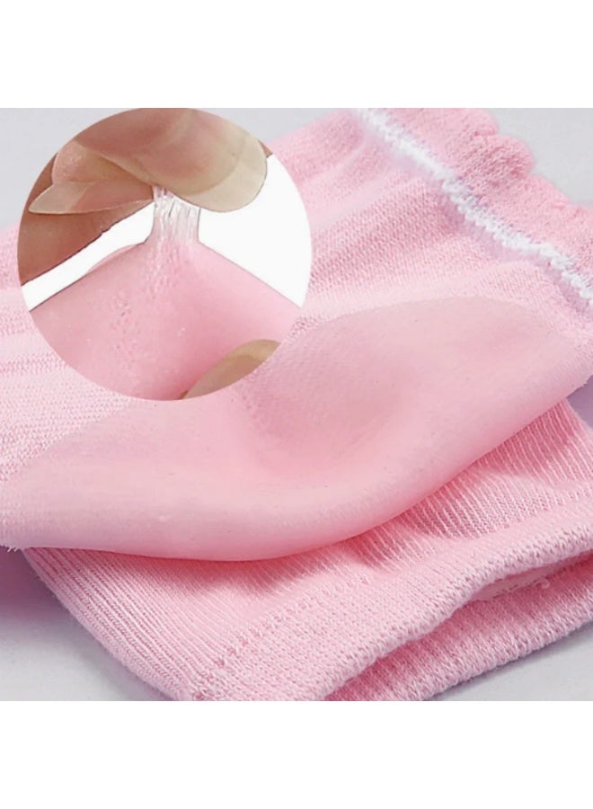 1 pair SPA Essential Oil Gel Elbow Sleeves & Heel Socks & Wrist Guards - Moisturizing Exfoliating Nourishing Skin Protection Set - Image 4