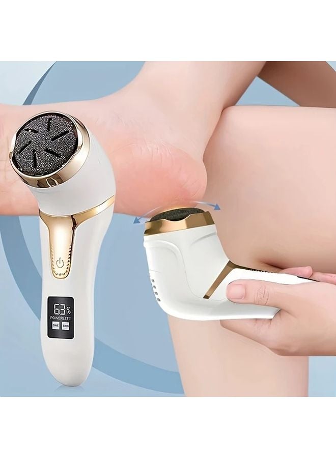 جهاز تشذيب القدمين الكهربائي الأسود القابل لإعادة الشحن - منظف القدمين الرقمي المحمول مع شاشة LCD لعقب القدم المتشقق - هدية مثالية لمرضى السكري - Image 2