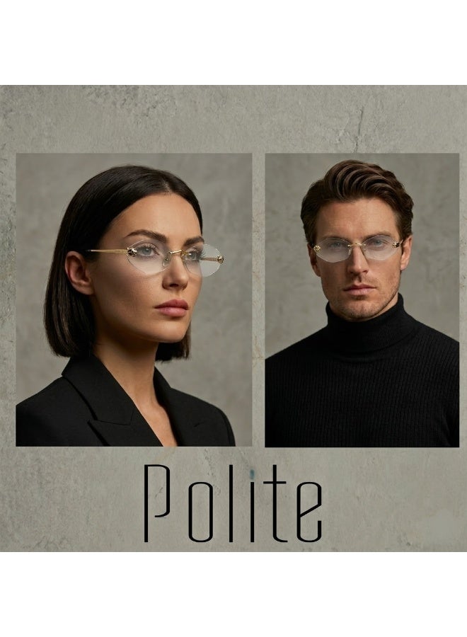 POLITE New Frameless Fashion Trend Sunglass UV Protection Unisex - Image 3